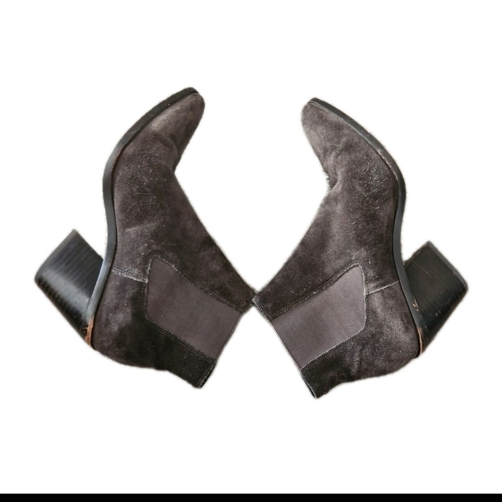 Rag & Bone Womens Brown Suede Pointed Toe Razor Chelsea Bootie In Asphalt Suede - Picture 7 of 13